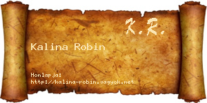 Kalina Robin névjegykártya